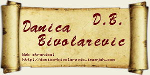 Danica Bivolarević vizit kartica